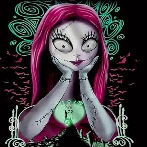 Sally Figure & Letter Print Crew Neck T-Shirt